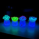 20pcs 3D Luminous Succulent Plant Resin Charms for Jewelry 26-38mm