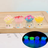 20pcs 3D Luminous Succulent Plant Resin Charms for Jewelry 26-38mm