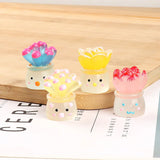 20pcs 3D Luminous Succulent Plant Resin Charms for Jewelry 26-38mm