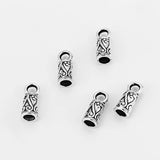 20pcs Carved Pattern End Cap Bead 3.5mm Fit Round Leather Cord Bracelet Making