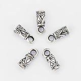 20pcs Carved Pattern End Cap Bead 3.5mm Fit Round Leather Cord Bracelet Making