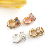 20pcs Rhinestone Alloy Charm Beads for Bracelets Necklaces DIY Jewelry Making