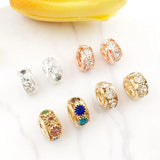 20pcs Rhinestone Alloy Charm Beads for Bracelets Necklaces DIY Jewelry Making