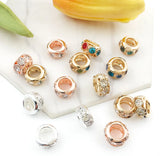 20pcs Rhinestone Alloy Charm Beads for Bracelets Necklaces DIY Jewelry Making