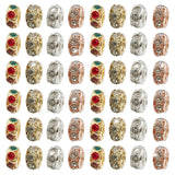 20pcs Rhinestone Alloy Charm Beads for Bracelets Necklaces DIY Jewelry Making