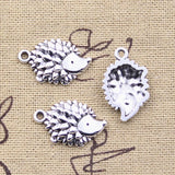20pcs Hedgehog Charms Tibetan Jewelry DIY Crafts Findings Antique Silver