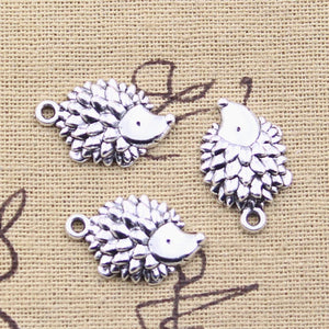 20pcs Hedgehog Charms Tibetan Jewelry DIY Crafts Findings Antique Silver