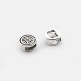 20pcs Charms Flat Slider Beads for 6mm Leather Cord Bracelet Making