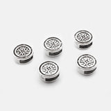 20pcs Charms Flat Slider Beads for 6mm Leather Cord Bracelet Making