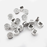 20pcs Charms Flat Slider Beads for 6mm Leather Cord Bracelet Making