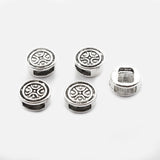20pcs Charms Flat Slider Beads for 6mm Leather Cord Bracelet Making