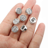 20pcs Charms Flat Slider Beads for 6mm Leather Cord Bracelet Making