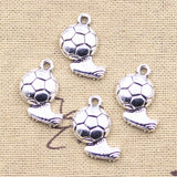 20pcs Football Soccer Shoes Charms Antique Silver Pendants DIY Crafts