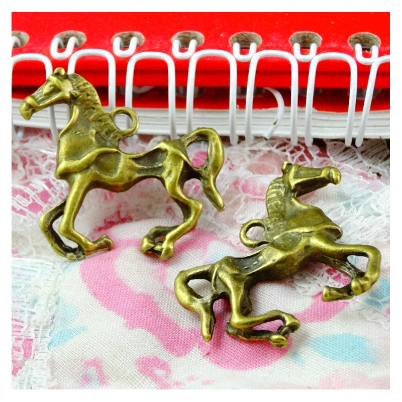 20pcs Horse Steed Charms 32*29MM Antique Bronze DIY Jewelry Making Pendants
