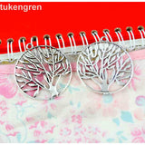 20pcs Round Tree Charms for Jewelry Making Findings