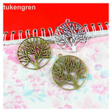 20pcs Round Tree Charms for Jewelry Making Findings