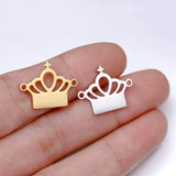 20pcs Stainless Steel Crown Pendants Jewelry Making DIY Craft