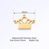 20pcs Stainless Steel Crown Pendants Jewelry Making DIY Craft