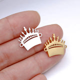 20pcs Stainless Steel Crown Pendants Jewelry Making DIY Craft