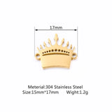 20pcs Stainless Steel Crown Pendants Jewelry Making DIY Craft