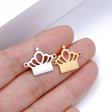 20pcs Stainless Steel Crown Pendants Jewelry Making DIY Craft