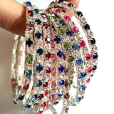 20pcs Kids Girls Elastic CZ Bracelets Friend Party Gift Zircon Wristbands