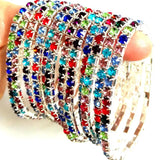 20pcs Kids Girls Elastic CZ Bracelets Friend Party Gift Zircon Wristbands