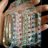 20pcs Kids Girls Elastic CZ Bracelets Friend Party Gift Zircon Wristbands