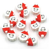 20pcs Christmas Santa Claus Polymer Clay Beads for DIY Accessories