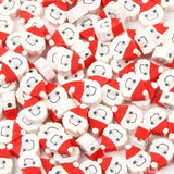 20pcs Christmas Santa Claus Polymer Clay Beads for DIY Accessories