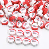 20pcs Clay Santa Claus Beads Jewelry Making Women DIY Accessories