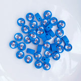 20pcs Christmas Snowman Polymer Clay Beads 9mm Heishi Round Spacer Beads