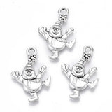 20pcs Christmas Alloy Snowman Tree Stockings Pendants for Jewelry Making
