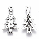 20pcs Christmas Alloy Snowman Tree Stockings Pendants for Jewelry Making