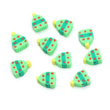 20pcs Christmas Tree Polymer Clay Beads for Handicrafts Bracelets Keychains