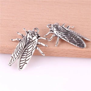 20pcs Cicada Charms DIY Metal Zinc Alloy Charms Animals Pendant 23251