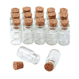 20pcs Clear Glass Jar Bead Storage Containers for Jewelry Findings Small Items