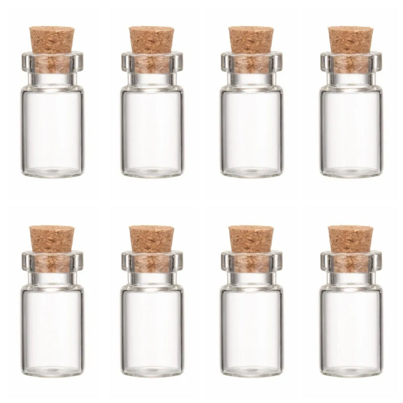 20pcs Clear Glass Jar Bead Storage Containers for Jewelry Findings Small Items