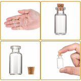 20pcs Clear Glass Jar Bead Storage Containers for Jewelry Findings Small Items