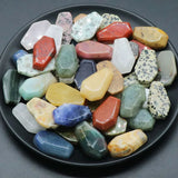 20pcs Natural Quartz Agate Crystal Coffin Statue Healing Stones