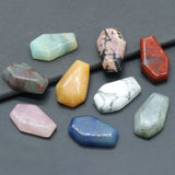 20pcs Natural Quartz Agate Crystal Coffin Statue Healing Stones