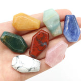 20pcs Natural Quartz Agate Crystal Coffin Statue Healing Stones