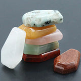 20pcs Natural Quartz Agate Crystal Coffin Statue Healing Stones