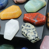 20pcs Natural Quartz Agate Crystal Coffin Statue Healing Stones