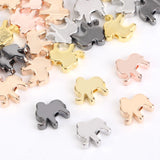 20pcs Colorful Copper Elephant Spacer Beads for DIY Jewelry Making Charms