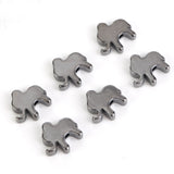 20pcs Colorful Copper Elephant Spacer Beads for DIY Jewelry Making Charms