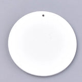 20pcs Colorful Wooden Big Pendants for Jewelry Making, Round Flat 60x2.5mm