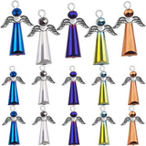 20pcs Glass Bead Charms Guardian Wing Dangle Pendant DIY Earring Wedding Gift