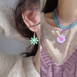 20pcs Flower Pendant Charms Resin Daisy Bead Charms for DIY Crafting