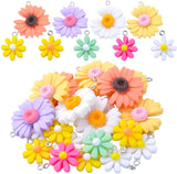 20pcs Flower Pendant Charms Resin Daisy Bead Charms for DIY Crafting